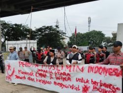 Polsek Pademangan Pam Aksi Unras : Pemuda Muslimin Indonesia Gelar Aksi Damai di Proyek WIKA