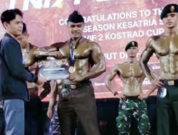 Dedik Susanto Raih Juara Kejuaraan Body Contest Pangdivif 2 Kostrad