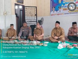 Polsek Kuantan Hilir Hadiri Syukuran Doa Kampung dalam Rangka Hari Jadi Kampung Madura ke-60 Tahun 2025