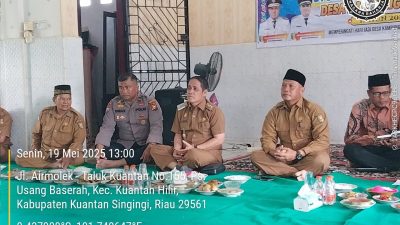Polsek Kuantan Hilir Hadiri Syukuran Doa Kampung dalam Rangka Hari Jadi Kampung Madura ke-60 Tahun 2025