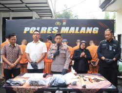 Ops Pekat II, Polres Malang Tangkap 36 Tersangka Kasus Premanisme dan Kekerasan