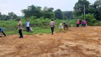 Polsek Lambukibang, Gotong Royong Bersama Masyarakat
