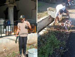 Pemdes Tanjung Dalam Lakukan Gotong Royong dalam Rangka Hari lingkungan hidup 