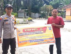 Polsek Logas Tanah Darat Melaksanakan Sosialisasi Larangan Peti di Desa Perhentian Luas