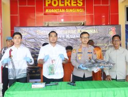 Polres Kuansing Ungkap Kasus Pembakaran dan Perambahan Hutan Lindung Bukit Betabuh