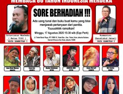 Road Show Lima Wilayah dan Kep.Seribu, Panggung Perjuangan Penyair Merah Putih Baca Puisi 80 Tahun Indonesia Merdeka