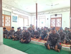 Danlanal Simeulue Beserta Prajurit Laksanakan Do’a Bersama Dalam Rangka Memperingati HUT Ke-80 RI