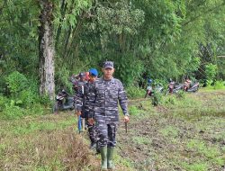 Lanal Simeulue Ajak Masyarakat Tanam Padi Untuk Menjaga Ketersediaan Stok Beras di Wilayah Kabupaten Simeulue