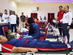 Jelang Hari Jadi Ke-80 TNI AL, Kodaeral IX Ambon Gelar Olahraga Bersama dan Donor Darah