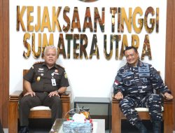 Pererat Hubungan Silaturahmi, Komandan Kodaeral I Laksanakan Kunjungan Ke Kepala Kejaksaan Tinggi Sumut