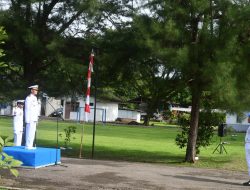 Danlanal Simeulue Pimpin Upacara Peringatan HUT Ke-80 TNI AL di Lapangan Apel Mako Lanal Simeulue