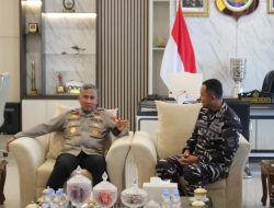 Perkuat Sinergitas, Danlanal Bengkulu Laksanakan Courtesy Call (CC) ke Kapolda Bengkulu