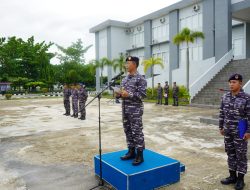 Teguhkan Semangat Pengabdian Prajurit Jalasena Samudera, Lanal Dumai Gelar Upacara Bendera 17-an