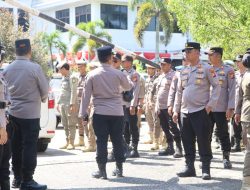 Kapolres Kuansing Kawal Langsung Aksi Damai, Kabag Ops Apresiasi Soliditas Personel