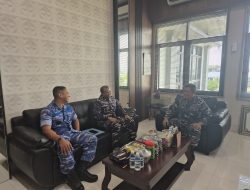Danlanal Bintan Terima Kunjungan Kerja Danlanudal Tanjungpinang dan Dansatrad 106 Tanjungpinang