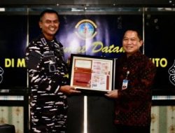 Pererat Kemitraan, Komandan Lanal Bengkulu Sambut Kepala Perwakilan Bank Indonesia Bengkulu