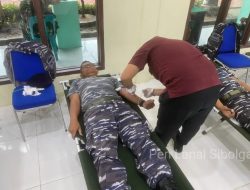 Lanal Sibolga Ikuti Donor Darah Bakti Sosial, Kesehatan Dalam Rangka HUT Ke-80 TNI Tahun 2025