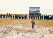 Lanal Dabo Singkep Hadiri Upacara HUT Ke-80 TNI di Puslatpurmar 9 Dabo Singkep