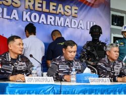 Guspurla Koarmada III Gelar Press Release Kapal Ikan Bermuatan BBM Ilegal