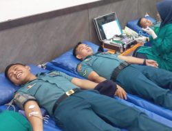 Mengabdi Tanpa Henti Setetes Darah Untuk Negeri, Satlinlamil 3 Gelar Bakti Sosial Donor Darah Sambut HUT Ke-5