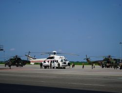 Dankodaeral I Sambut Kedatangan Presiden RI Prabowo Subianto di Bandara Kualanamu