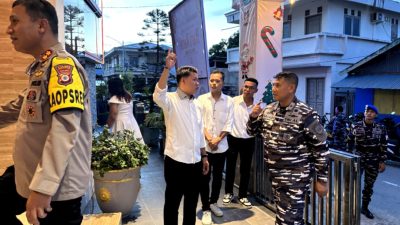 Danlanal Aru Turun Lapangan Cek Pengamanan Ibadah Natal 2025 di Kota Dobo