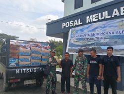 Lanal Sabang Distribusikan Bantuan Korban Banjir