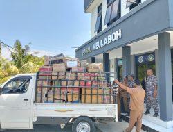 Pos TNI AL Meulaboh Kembali Salurkan Bantuan Kemanusiaan Bagi Korban Banjir di Tiga Kabupaten