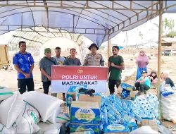 Warga Rantau Panjang Ucapkan Terima Kasih kepada Polri atas Bantuan Logistik Pasca Banjir