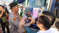 Kapolres Priok Pimpin Pelayanan dan Pengamanan Pelepasan Mudik Gratis Pelindo Group 2026