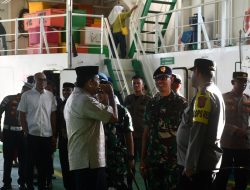 Danlanal Simeulue Bersama Forkopimda Laksanakan Pemantauan Arus Mudik di Pelabuhan Penyeberangan