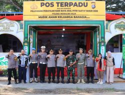 Kapolres Inhil AKBP Farouk Oktora Cek Pos Lebaran, Tegaskan Pelayanan Humanis Siaga Total