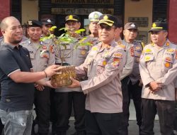 Kapolsek Tualang Kompol Teguh Wiyono: Gerakkan Green Policing, Polsek Tualang Tanamkan Kepedulian Lingkungan Sejak Dini