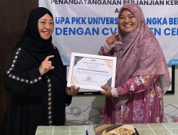 UPK PKK Universitas Bangka Belitung Melakukan Penandatanganan Kerjasama pengembangan Kewirausahaan Mahasiswanya dengan Corien Centre 