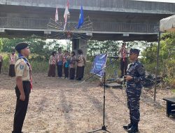Membentuk Generasi Muda Berwawasan Bahari, Danlanal Bintan Pimpin Upacara Pengukuhan Calon Anggota Saka Bahari