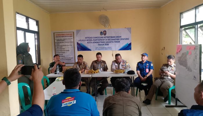Satpol.PP Kecamatan Cipayung Gelar Rapat Mitigasi Gangguan Ketertiban Umum Melalui Model Partisipatif