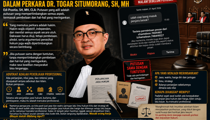 Edi Prastio Minta Hakim Objektif di Kasus Togar