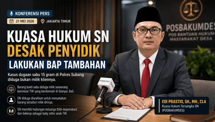 Edi Prastio Minta Kasus SN Didalami Kembali