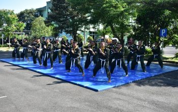 Tingkatkan Kemampuan Beladiri, Prajurit Kodim 0818/Malang-Batu Ikuti Ujian Kenaikan Tingkat Pencak Silat Militer
