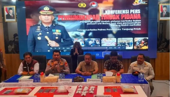 Polres Pelabuhan Tanjung Priok Ungkap 58 Kasus Narkotika, Musnahkan Barang Bukti dan Selamatkan 67 Ribu Jiwa