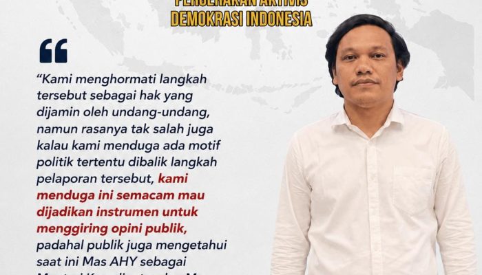 Ketua Umum Pergerakan Aktivis Demokrasi Indonesia (PADI), Gokma Purba, Sorot Pelaporan AHY dan Ibas ke KPK
