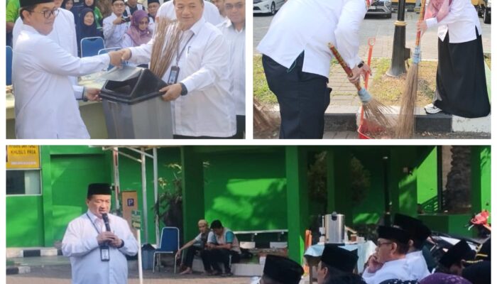Semarak HUT ke-81 RI, Kemenag Kota Bekasi Gelar Gerakan Bersih-Bersih Masjid