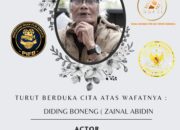 Aktor Senior Zainal Abidin alias Diding Boneng Wafat Ketua Umum SSFTI Ardian S.Prakasa Ucapkan Turut Berduka