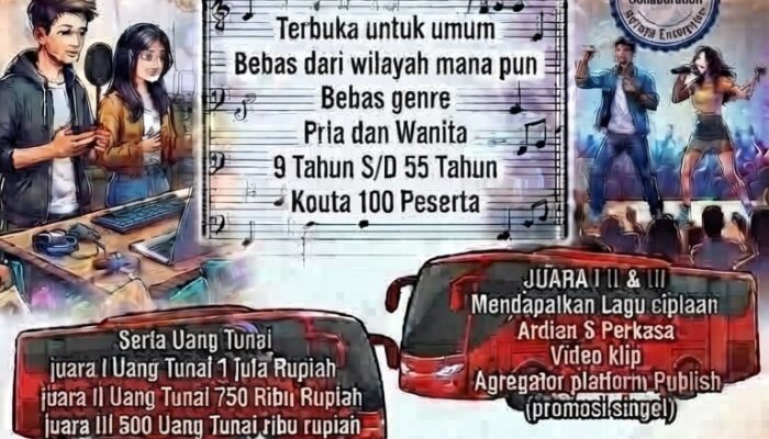 Panitia Pelaksana Buka Pendaftaran Festival Penyanyi Recording Tingkat Pemula 2026