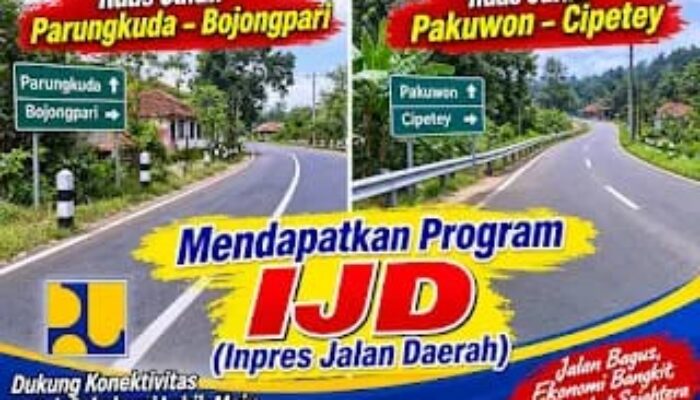 Ruas Jalan Sukabumi dapat Dukungan Program INPRES JALAN DESA (IJD)