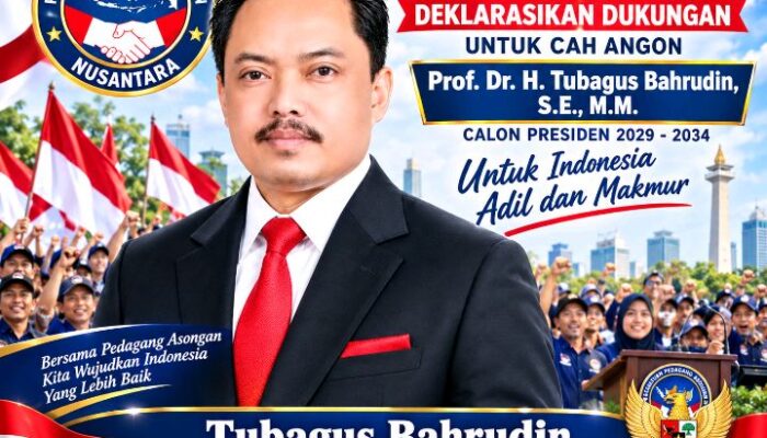 Persatuan Pedagang Asongan Nusantara Deklarasikan Dukungan kepada Tubagus Bahrudin Menuju Pilpres 2029