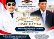 Tubagus Bahrudin Ucapkan Selamat atas Pelantikan Jusuf Hamka sebagai Anggota Wantimpres