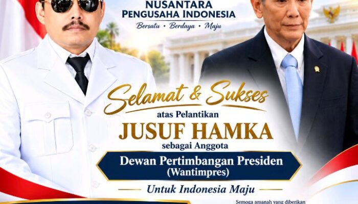 Tubagus Bahrudin Ucapkan Selamat atas Pelantikan Jusuf Hamka sebagai Anggota Wantimpres