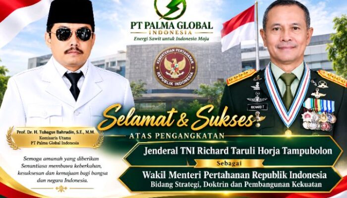 Tubagus Bahrudin Ucapkan Selamat kepada Jenderal TNI Richard Tampubolon atas Amanah Baru sebagai Wakil Menteri Pertahanan RI