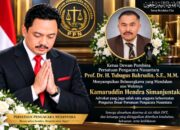 Ketua Dewan Pembina Persatuan Pengacara Nusantara Sampaikan Belasungkawa atas Wafatnya Kamaruddin Hendra Simanjuntak